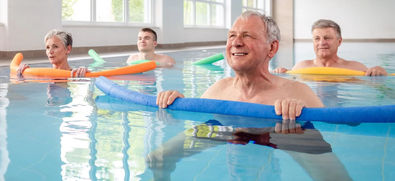 Seniors water aerobics exercise Hero iStock 1194509893 2020 12 1336x614