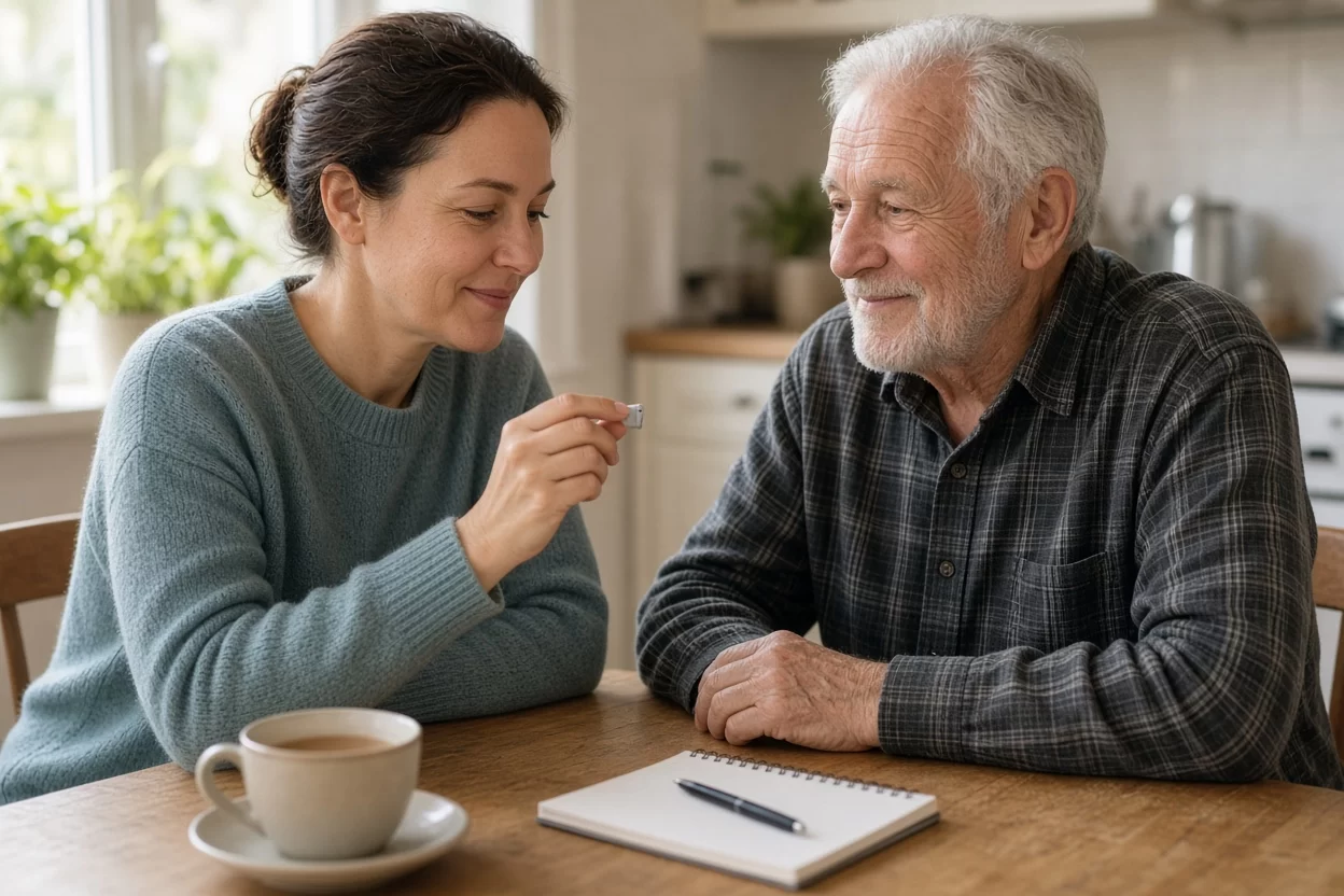 Helping a Parent Adjust to a New Hearing Routine at Home