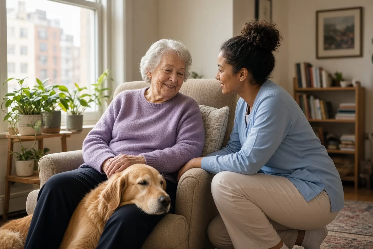 Home Care Plans for Seniors Who Live Alone With Pets and Plants